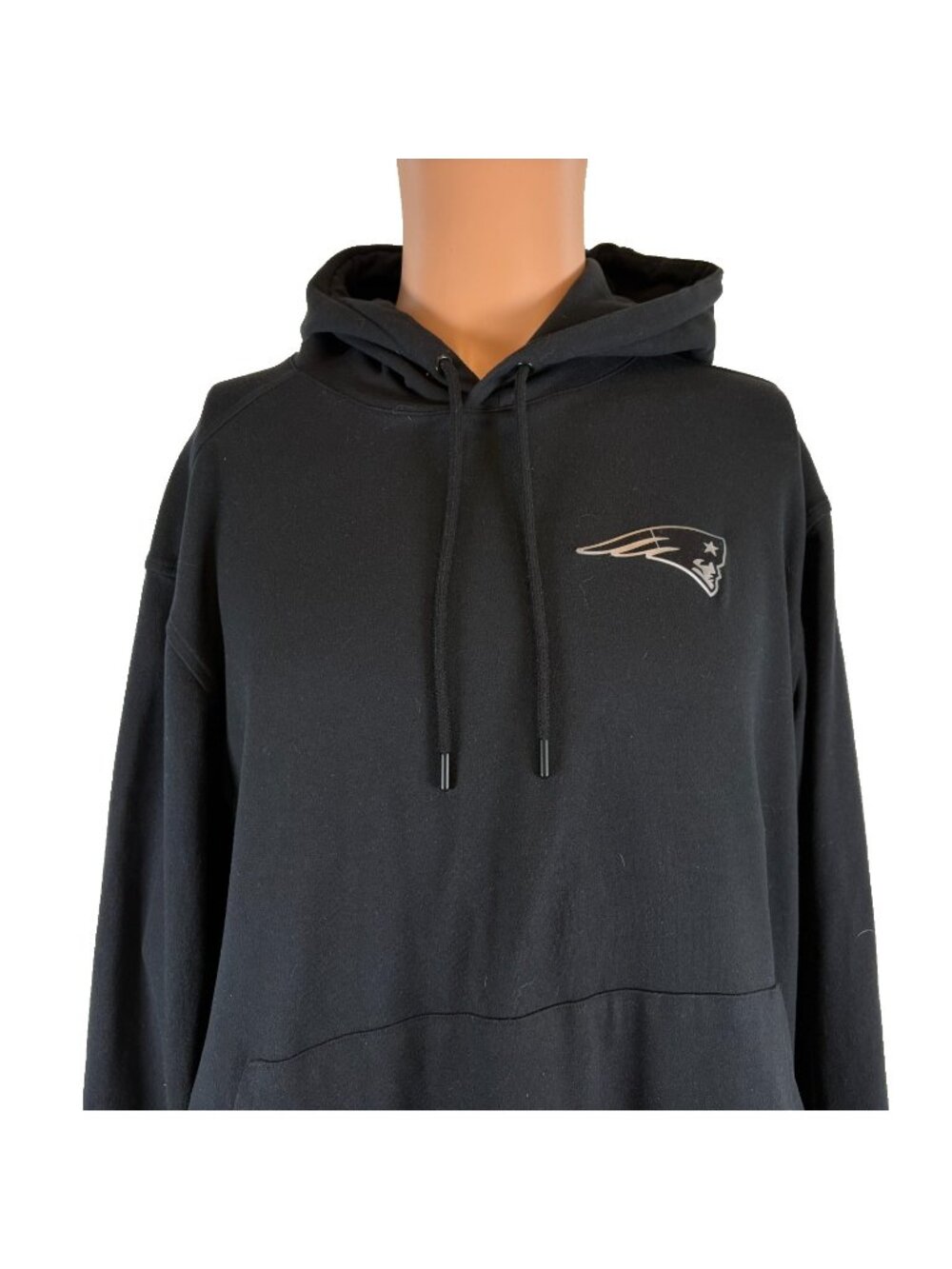 New England Patriots Hoodie Sweatshirt Mens L Black NFL Football Performance
